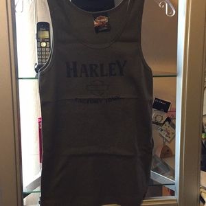 🌹SOLD 🌹Olive Harley Davison Tank Top